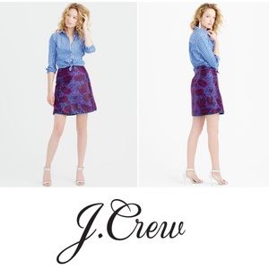 J. Crew Midnight Floral Jacquard mini skirt size 4